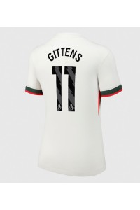 Chelsea Jamie Gittens #11 Jalkapallovaatteet Naisten Vieraspaita 2025-26 Lyhythihainen